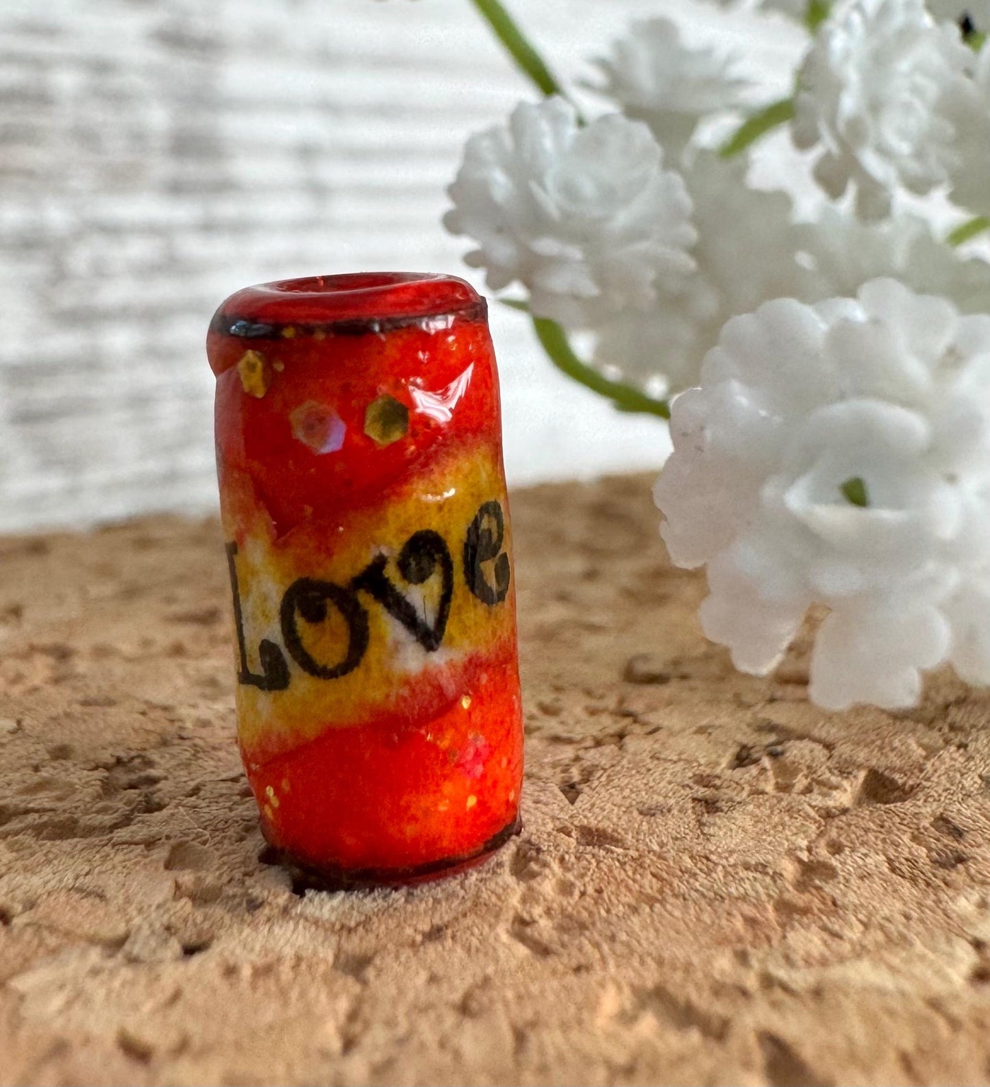LIVE LOVE LAUGH Word Beads Unique Handmade Beads Blessing Beads Charms for Jewelry Keyrings Sewing Beads Knitting Beads