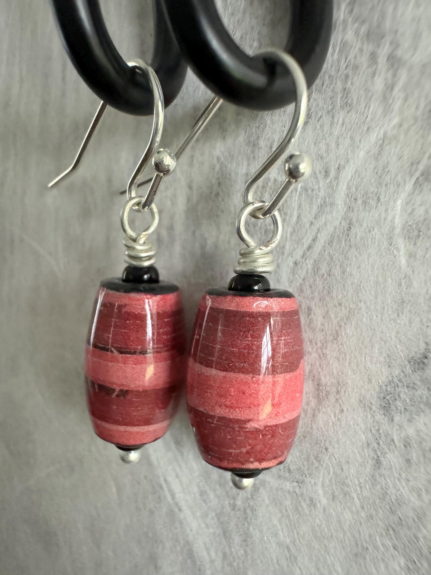 Boho Earrings Boho Accessories Pink Earrings Sterling Silver Earrings