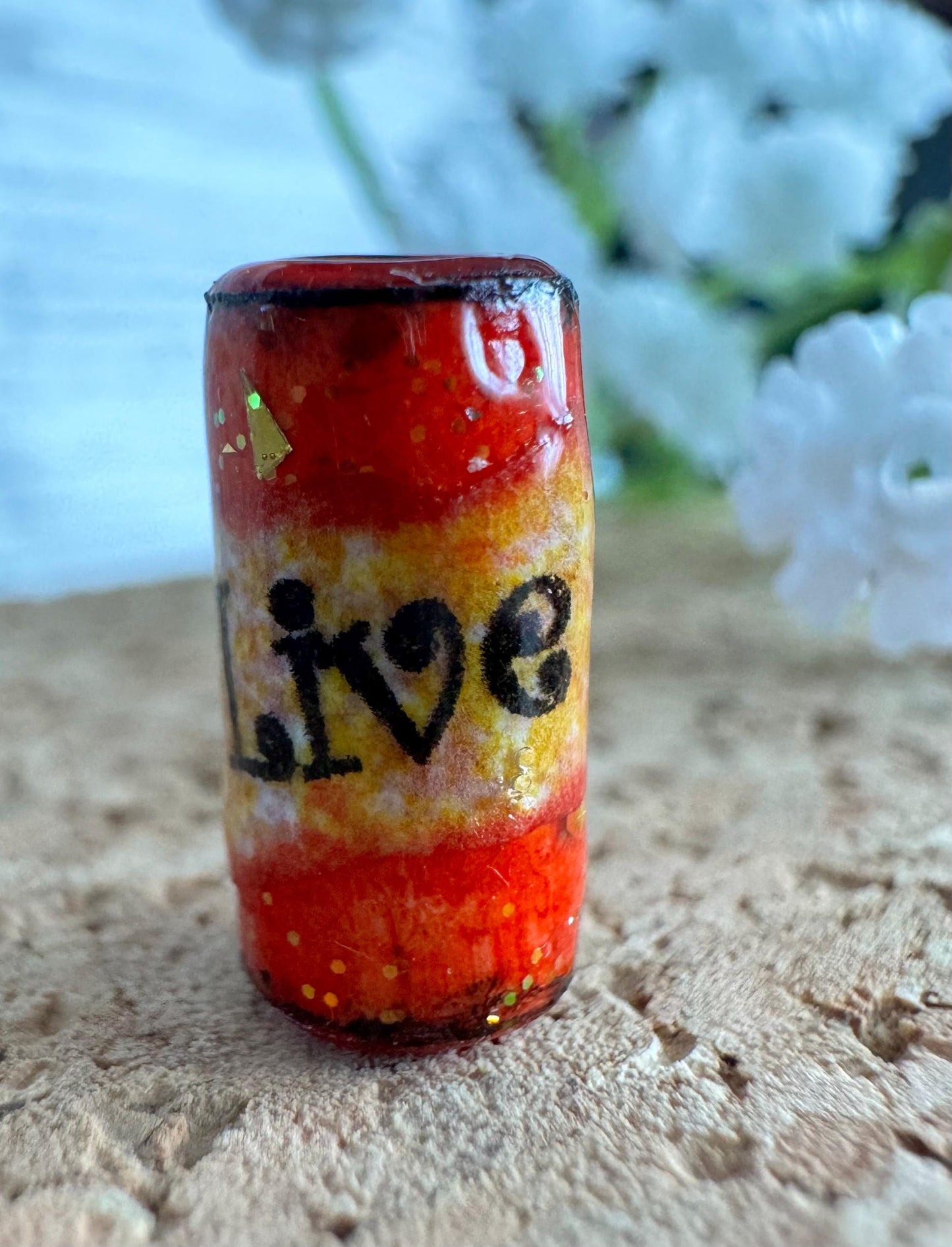 LIVE LOVE LAUGH Word Beads Unique Handmade Beads Blessing Beads Charms for Jewelry Keyrings Sewing Beads Knitting Beads